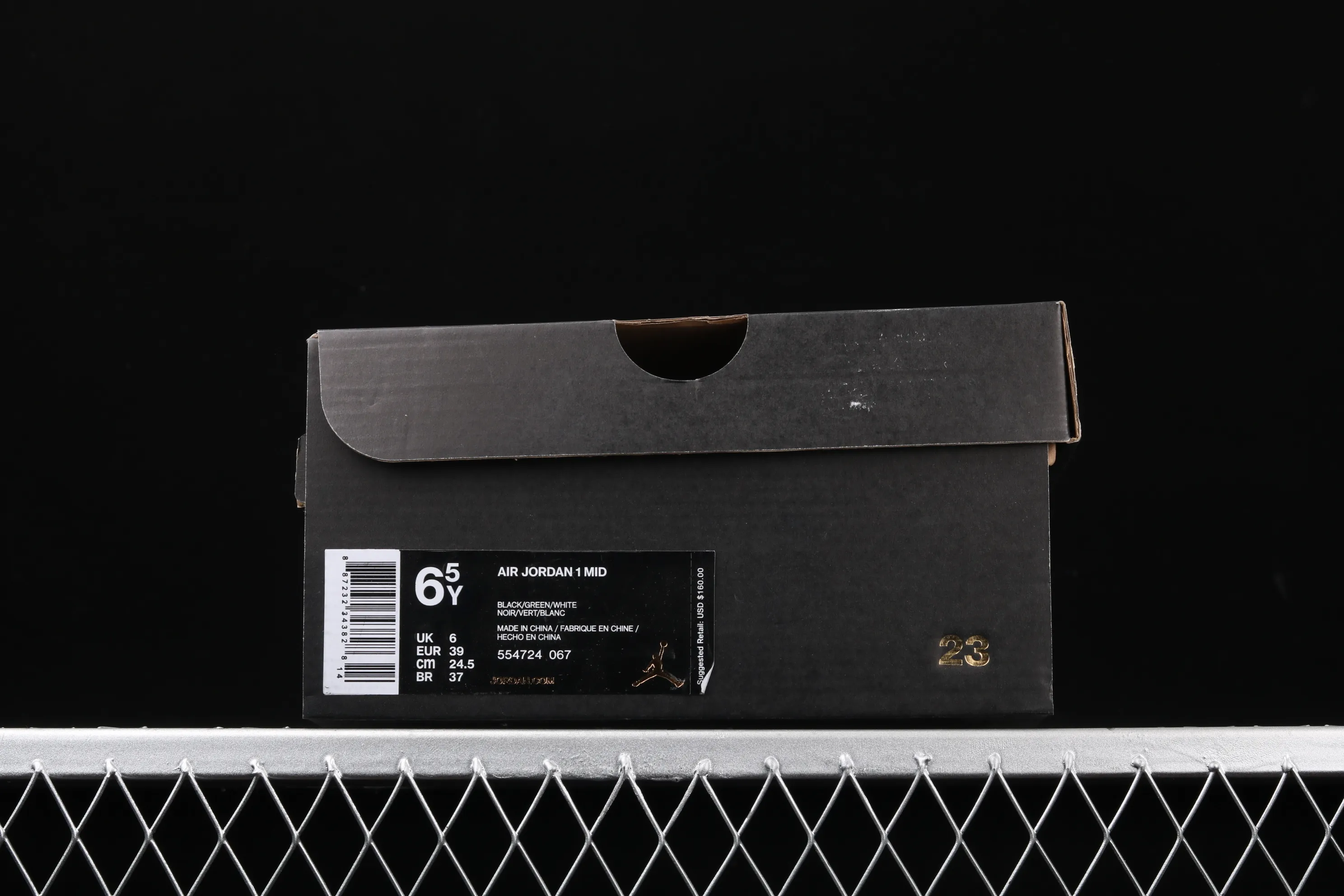 All categories Air Jordan Jordan series basketball shoes Air Jordan 1 Mid Air Jordan 1 Mid AJ1 Joe 1 mid-top black and white green basketball shoes 554724-067